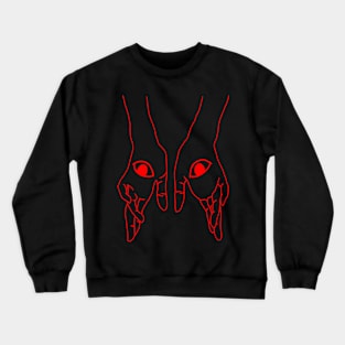 hands in the palm of the eyes Crewneck Sweatshirt